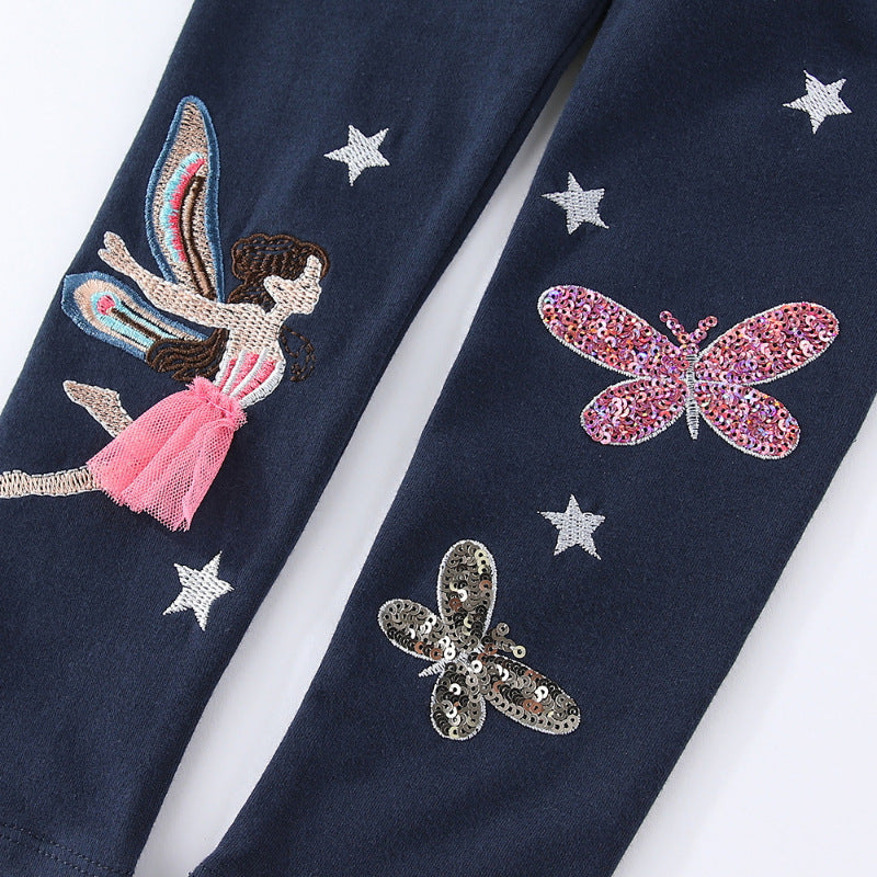 Trendy Fitted Leggings for Girls