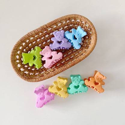 Cute Candy Color Bear Hair Clips for Girls