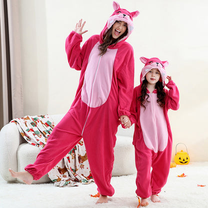 Kids & Adults Fleece Onesie Pajamas with Easter Patterns