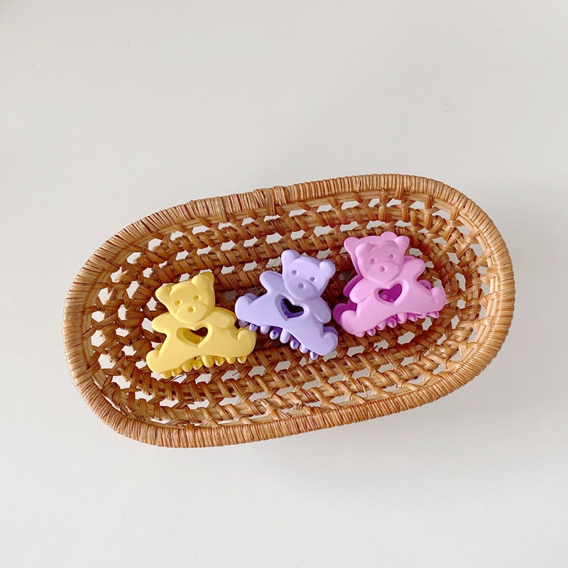 Cute Candy Color Bear Hair Clips for Girls