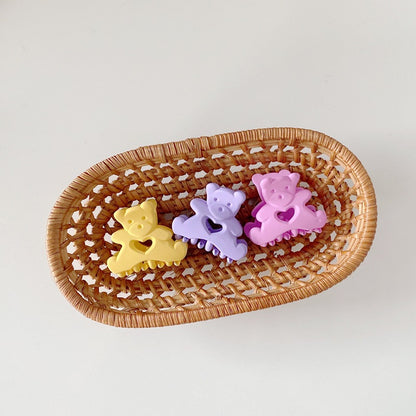 Cute Candy Color Bear Hair Clips for Girls