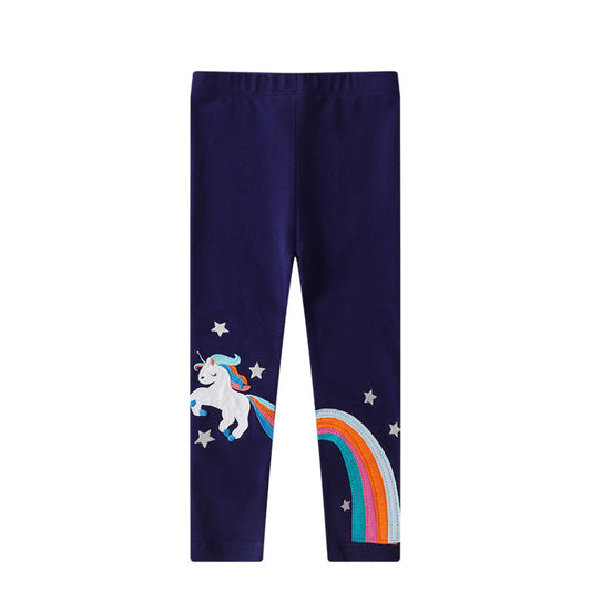 Girls Slim Fit Leggings Stylish Stretchy Pants