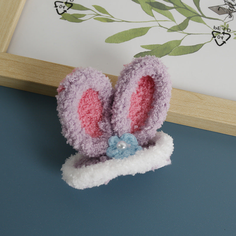 Cartoon Handmade Woven Hair Clips Adorable Kids Hair Accessories