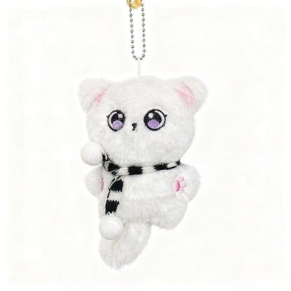 Cute Plush Siamese Cat Keychain Pendant for Bags