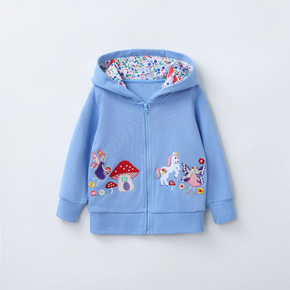 Creative Cartoon Kids Hoodie Zipper Sweatshirt