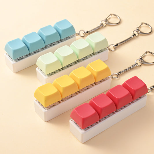 Mechanical Keycap Keychain Macaron Plastic Fidget Toy