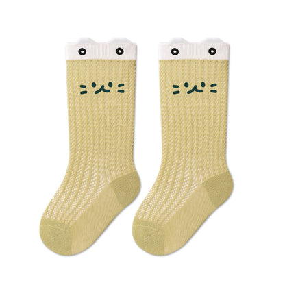 Cartoon Baby Socks Breathable Cotton Mid-Calf Socks