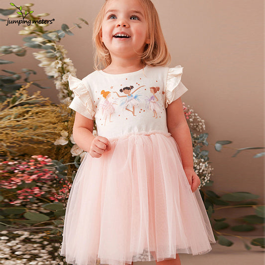 Girls' Summer Dress Princess Dress Cotton Fit and Flare