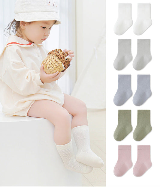 Cartoon Print Cotton Mid-Calf Socks for Kids