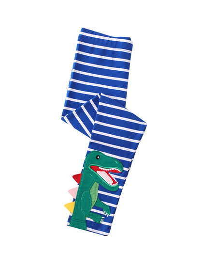 Girls’ High Elastic Dino Print Leggings