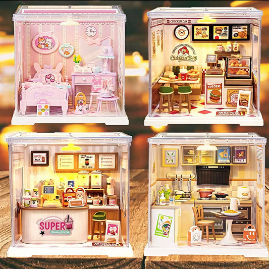 DIY Miniature House Puzzle Toy for Kids