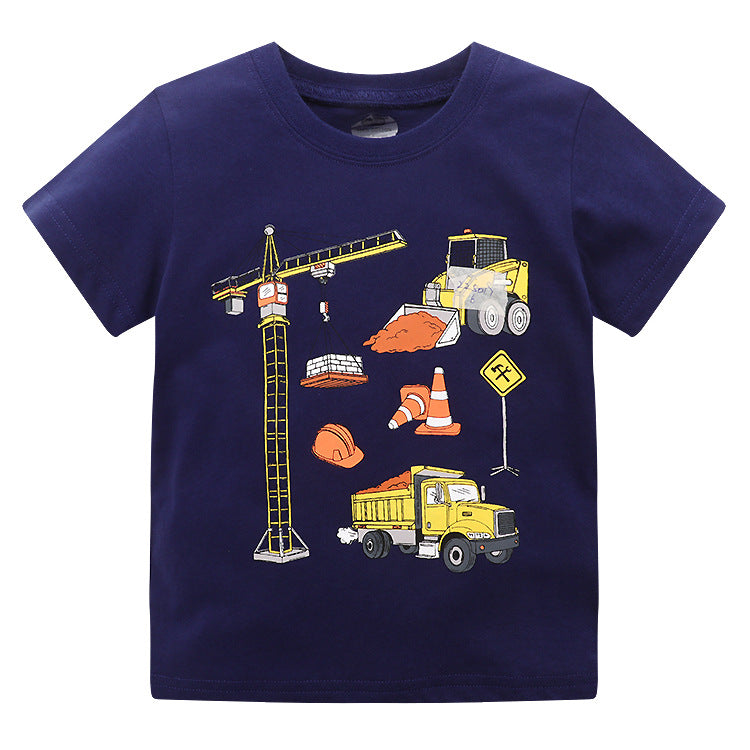 Kids Cartoon Cotton Short Sleeve T-Shirt