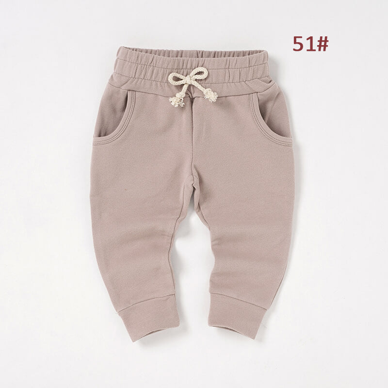 Casual Organic Cotton Baby Pants With Drawstring
