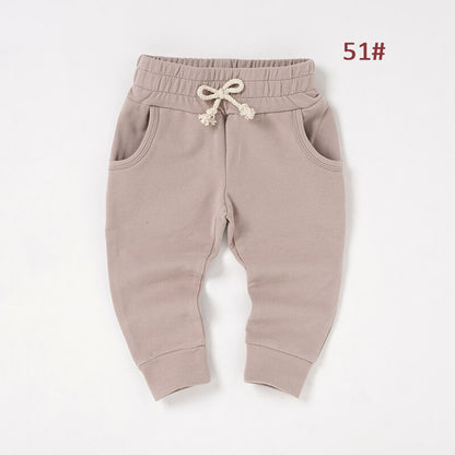 Casual Organic Cotton Baby Pants With Drawstring