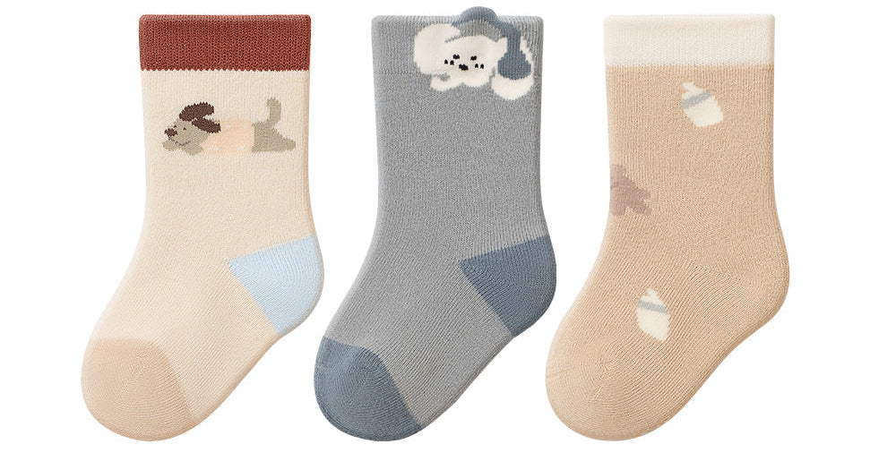 Cartoon Pattern Cotton Socks Comfortable Mid-Calf Socks