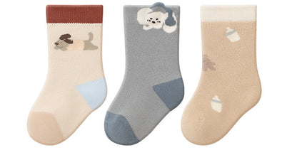 Cartoon Pattern Cotton Socks Comfortable Mid-Calf Socks