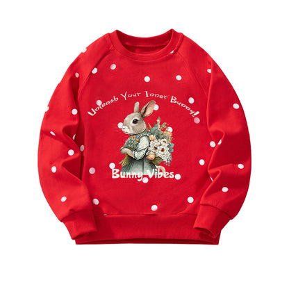 Animal Print Casual Cotton Sweatshirt for Girls