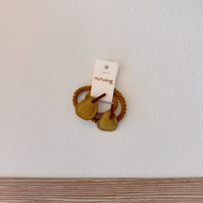 Cute Cartoon Bear Fruit Hair Ties for Kids