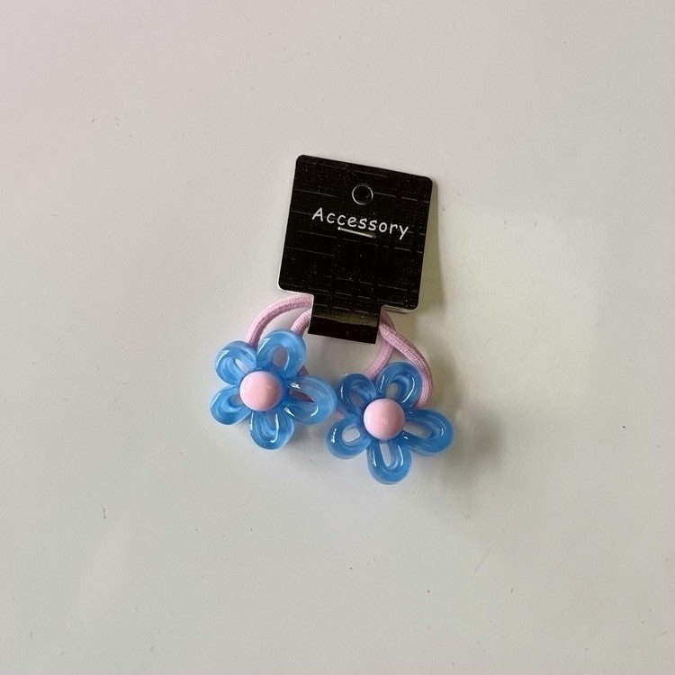 Colorful Hollow Flower Hair Ties for Kids