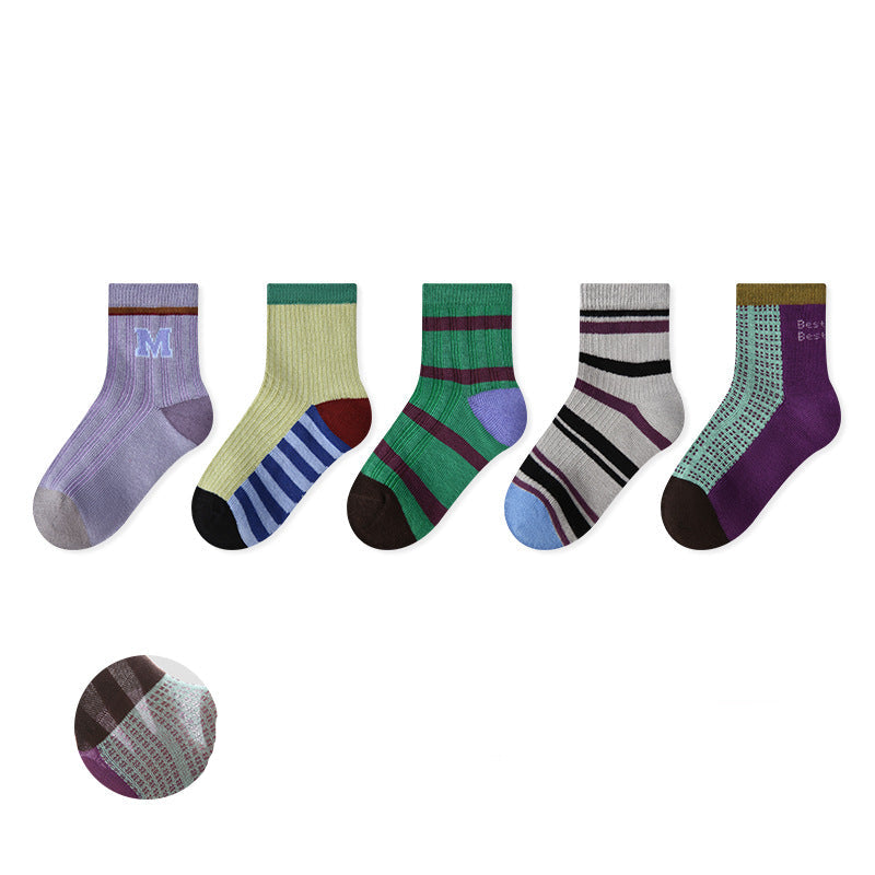 Kids Mesh Cotton Socks Cute Cartoon Breathable Everyday