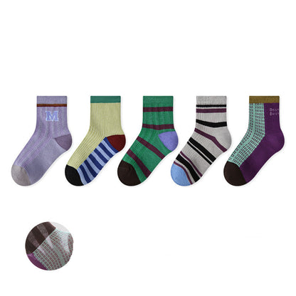 Kids Mesh Cotton Socks Cute Cartoon Breathable Everyday