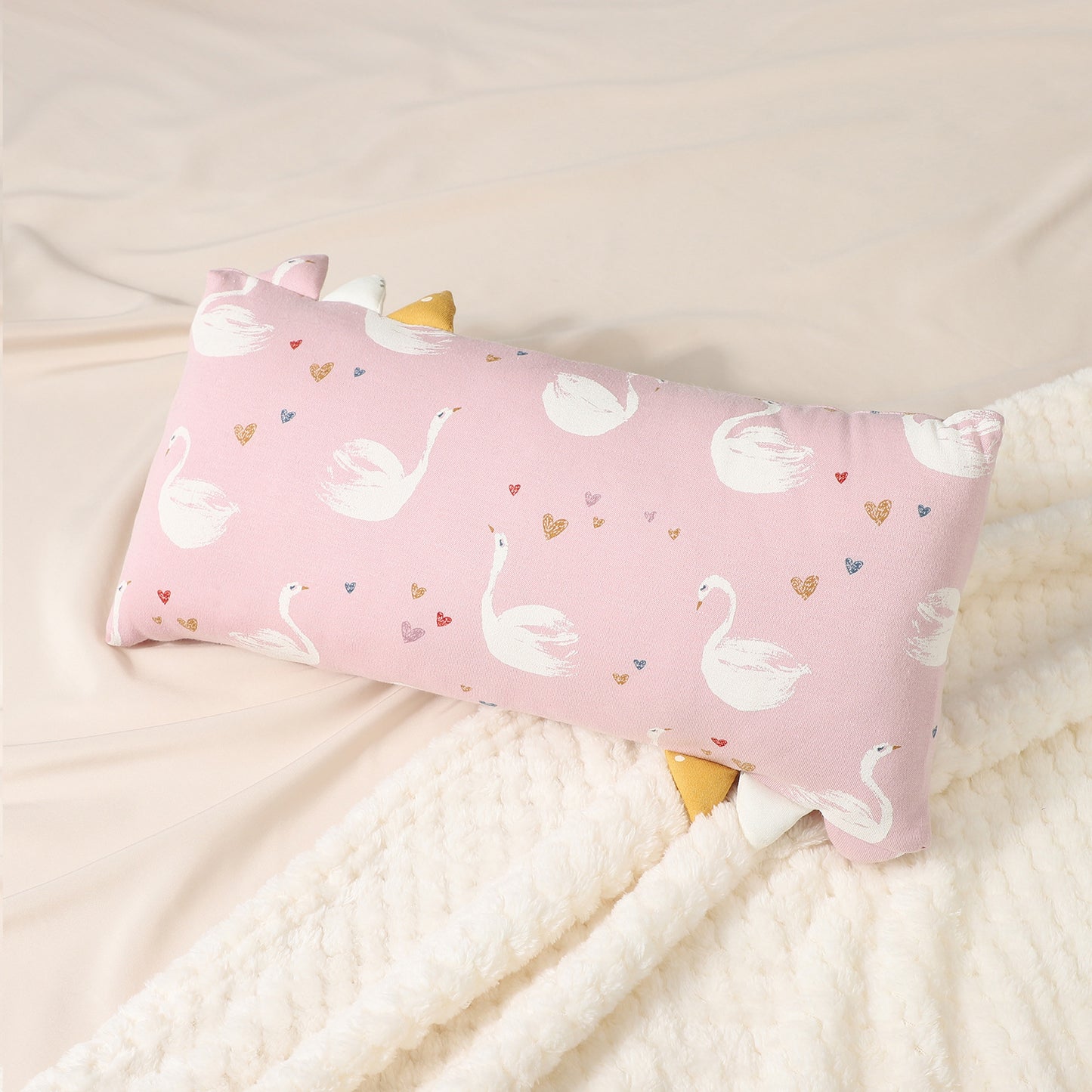 Pure Cotton Baby Comfort Pillow with Cute Design