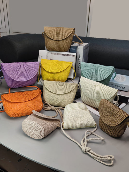 Woven Shell Shaped Crossbody Bag for Kids