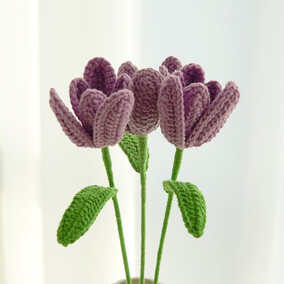 Single Stem Dried Flower Rose Tulip Bouquet Decor