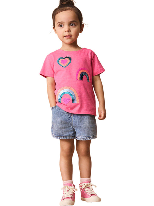 Kids Cartoon Short Sleeve T-Shirt for Girls