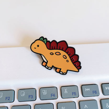 Cute Cartoon Dinosaur Brooches - Metal Pins for Students