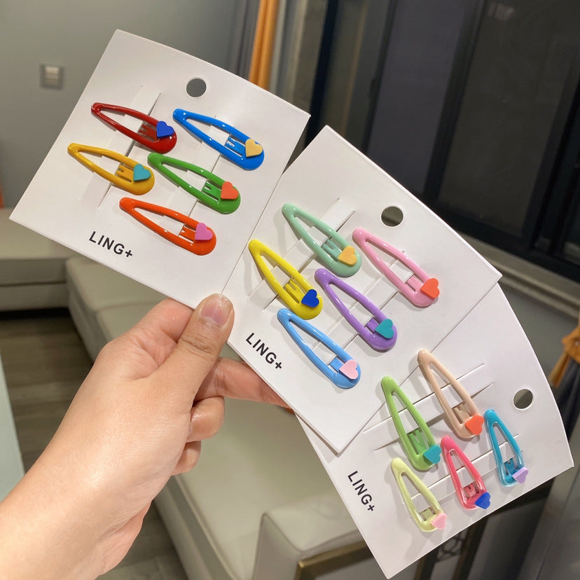 Colorful Oil Drip Hair Clips for Kids