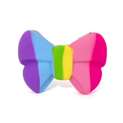 Pencil Case Silicone Bow Large Capacity Zipper Travel