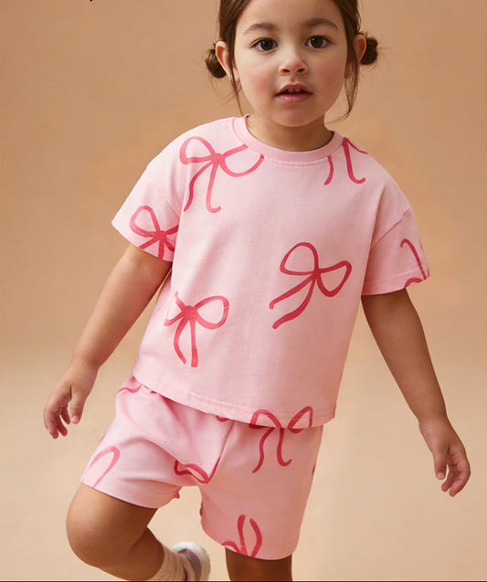 Cute Girl's Two-Piece Printed Summer Outfit