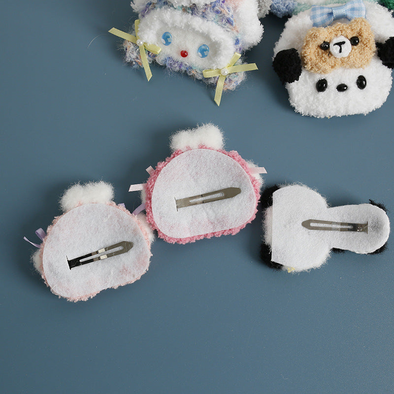 Cartoon Handmade Woven Hair Clips Adorable Kids Hair Accessories
