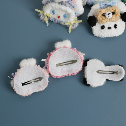 Cartoon Handmade Woven Hair Clips Adorable Kids Hair Accessories