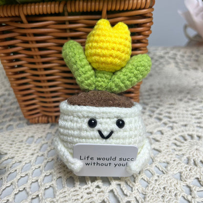 Handmade Positive Energy Potato Plush Toy with Quirky Expressions
