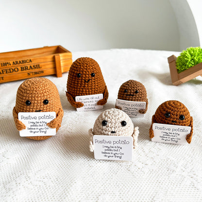 Handmade Positive Energy Potato Plush Toy with Quirky Expressions