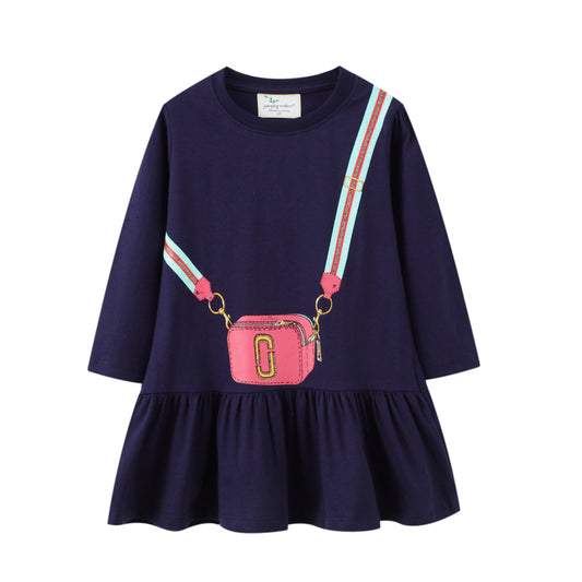 Floral Cotton A-Line Dress for Girls