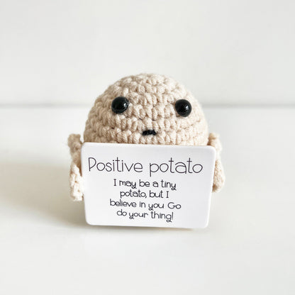 Handmade Positive Energy Potato Plush Toy with Quirky Expressions