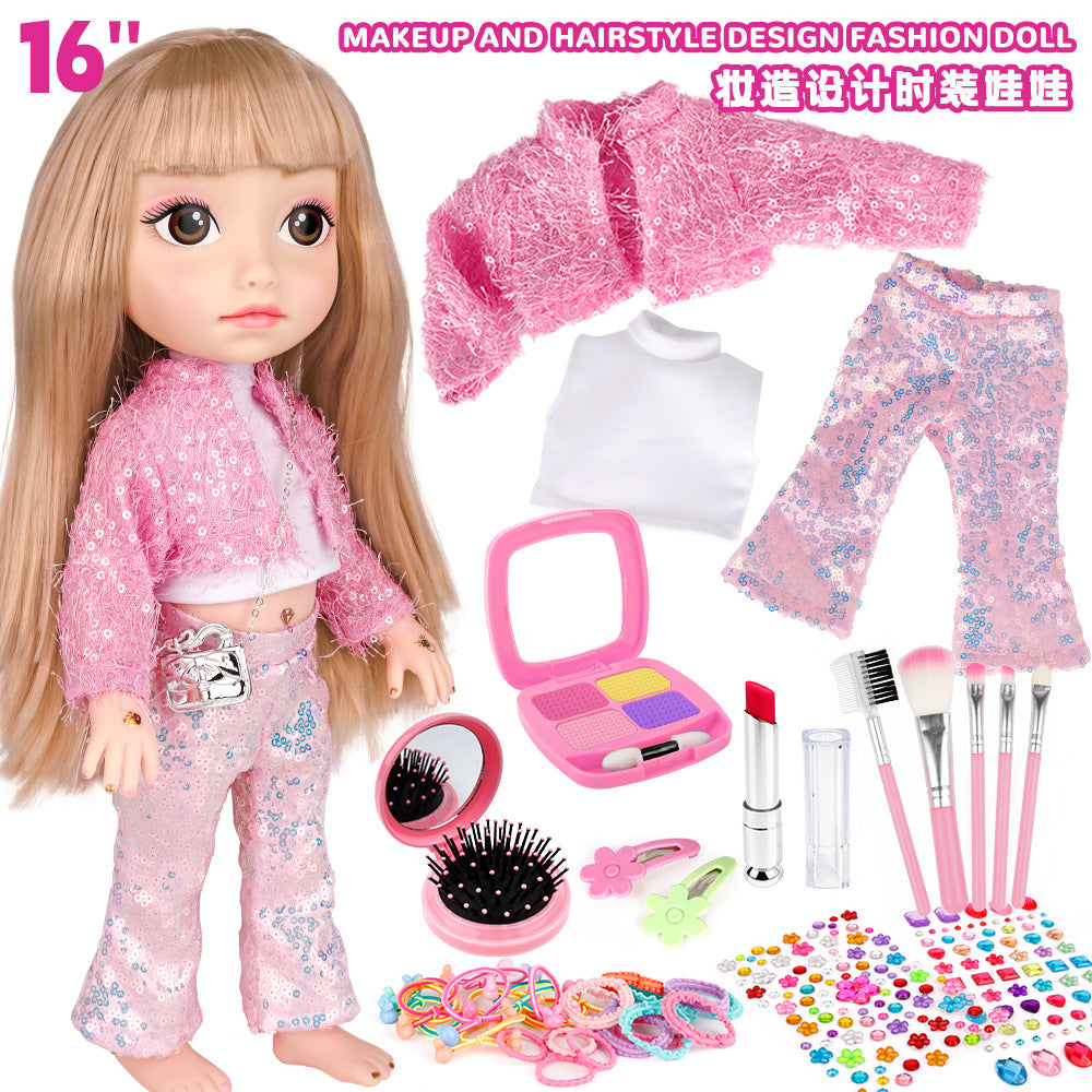 Creative Dress-Up Fashion Doll for Kids - 16-Inch