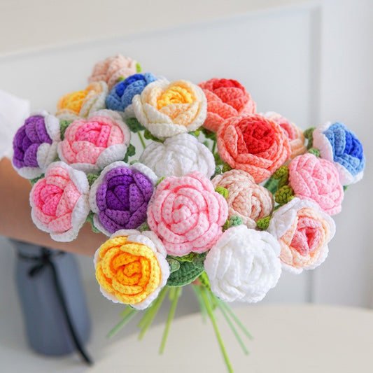 Single Stem Dried Flower Rose Tulip Bouquet Decor