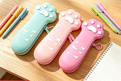 Silicone Cat Paw Pencil Case Cute School Gift