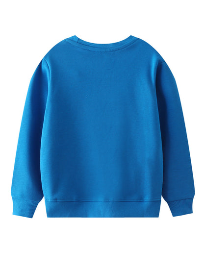 Cartoon Embroidery Kids Hoodie Soft Cotton Pullover