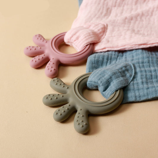 Baby Cotton Muslin Comfort Blanket Teether Toy