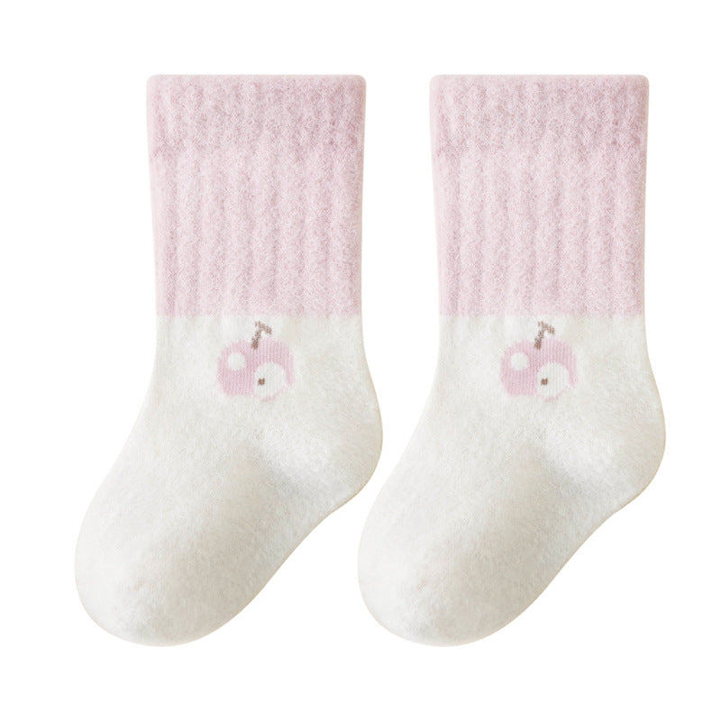 Warm Cartoon Anklet Socks Cozy Kids Mid-Calf Socks