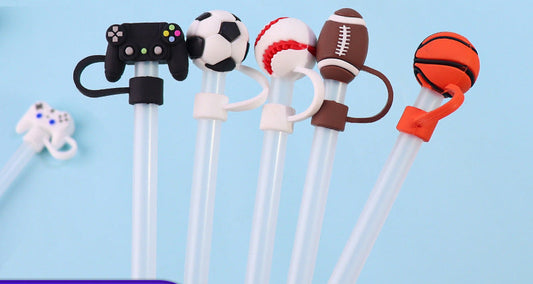PVC Cartoon Straw Caps 10mm Universal Dust Plugs
