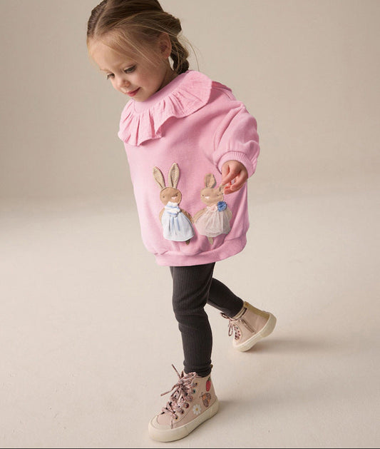 Trendy Cartoon Long Sleeve Sweatshirt for Girls