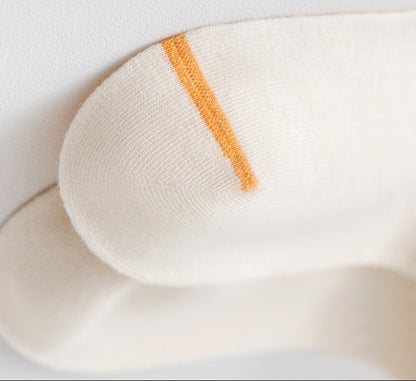 Solid Color Contrast Cotton Mid-Calf Socks for Kids