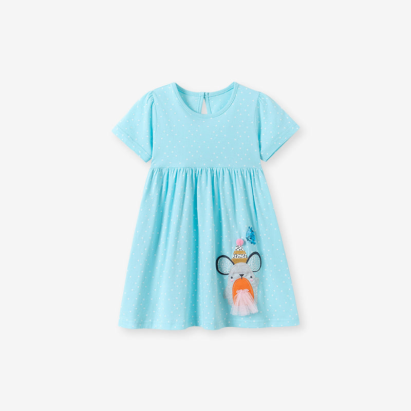 Princess Dress Cute Cotton Summer Dress for Girls