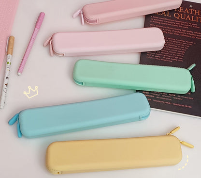 Silicone Pencil Case Pastel Minimalist For Kids
